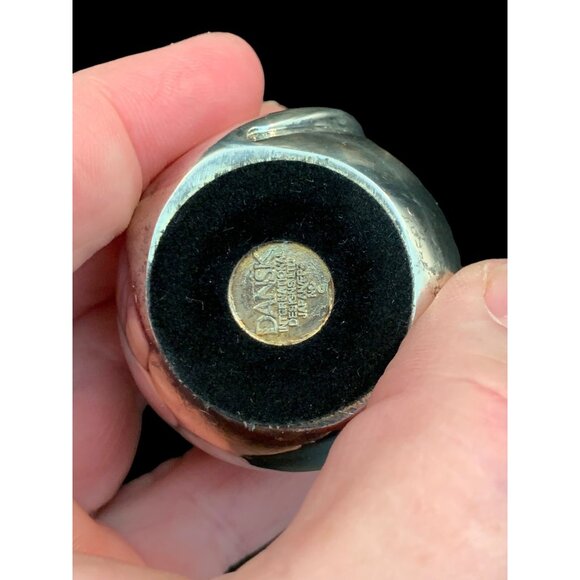 MidCentury Gunnar Cyren Dansk Paperweight Kitty CAT Silver Plate Collectible - Picture 6 of 6